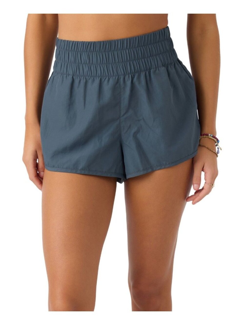 O'Neill Women's 2" Dolphin-Hem Wide-Waist Board Shorts, Slate, Sz. XL